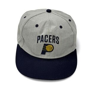 Indiana Pacers Lucas Oil Snapback Hat Gray Navy‎ Blue Adjustable Mens Cap
